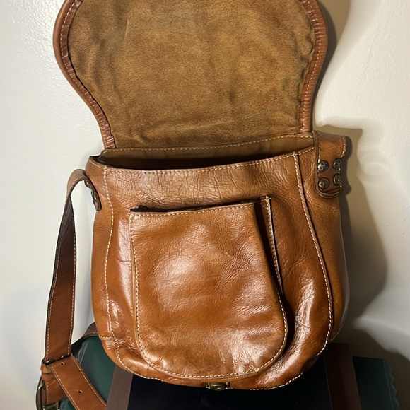 Patricia Nash Barcelona Genuine Leather Brown Saddle Bag Crossbody - Picture 6 of 13